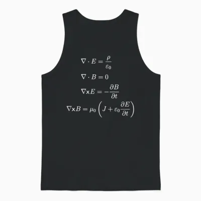 Maxwell's Equations Differential Science and Math T-Shirts Unisex Tank Top - Black