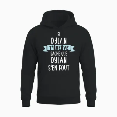 Gift Man Humor Name Personalized Dylan T-Shirt, Black, S Unisex Hoodie - Black