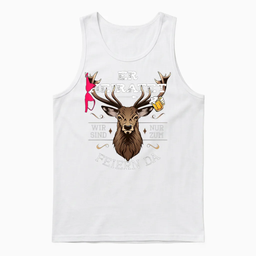 Jga T-Shirt Männer Junggesellenabschied Polterer Poltern Unisex Tank Top in White
