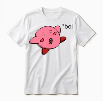 Funny Kirby Unisex T-Shirt - White