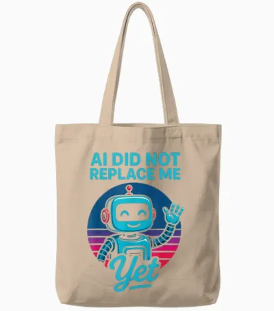 Ki Hat Mich Noch Nicht Ersetzt - Ai Did Not Replace Me Yet Tote Bags - Natural