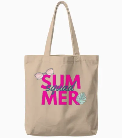 Summer Squad T-Shirts Tote Bags - Natural