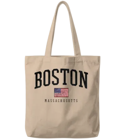 Boston Tote Bags - Natural