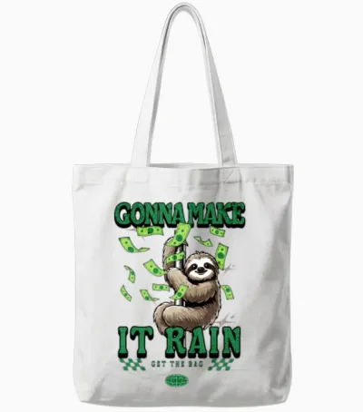 Funny Sloth Tote Bags - White