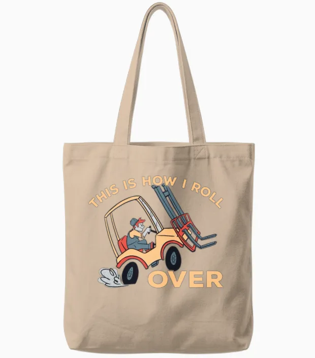 Warehouse Worker Forklift Operator Tote Bags in Natural