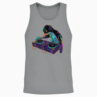 Pinguin Musik Dj House Musik Artwork Plattenspieler Dj Pinguin Unisex Tank Top - Sport Grey