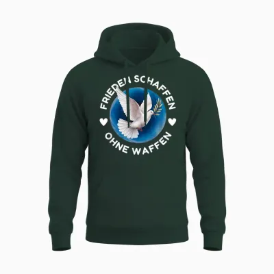 Frieden Schaffen Ohne Waffen Weltfrieden Weiße Friedenstaube Unisex Hoodie - Forest