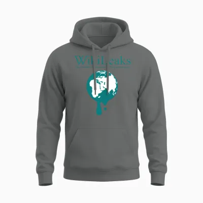 Wikileaks Dripping Globe Unisex Hoodie - Graphite Heather