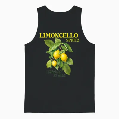 Limoncello Spritz X Lemons Liqueur Lemon Liqueur Lemon Fun T-Shirt, White Unisex Tank Top - Black