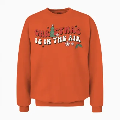 Retro Christmas Unisex Sweatshirt - Orange