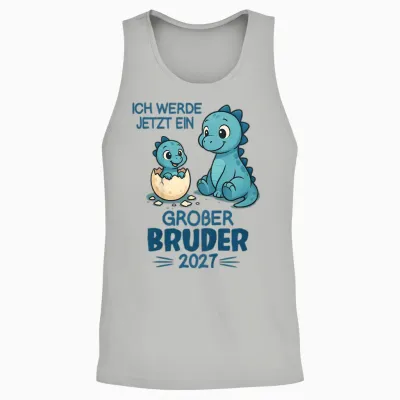 Kinder Kinder Geschwister Dino Ich Werde Ein Großer Bruder 2027 Unisex Tank Top - Ash