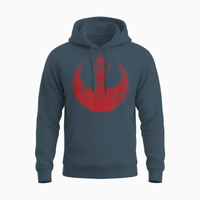 Star Wars Rebel Alliance Logo Weathered Dark Unisex Hoodie - Dark Heather