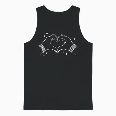 Heart Hands Taylor First Name Girl Vintage 70's 80's Unisex Tank Top - Black