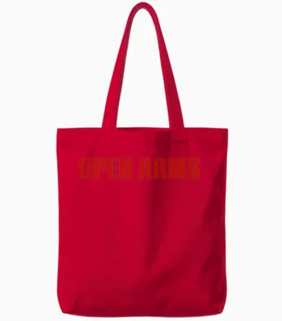 Open Arms Tote Bags - Red