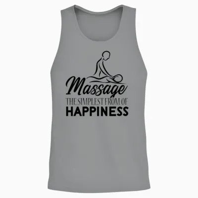 Massage the Simplest Form of Happiness Funny Unisex Tank Top - Sport Grey