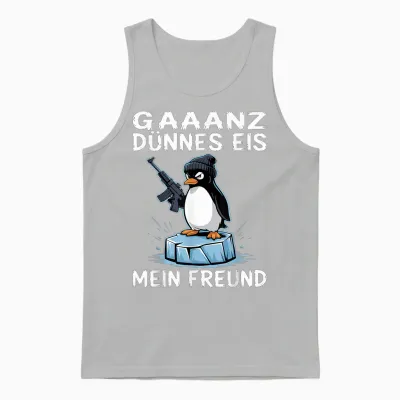 Pinguin Ganz Dünnes Eis Unisex Tank Top - Ash