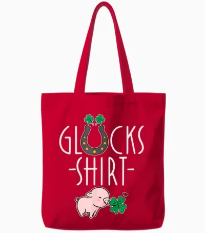 Glücksshirt - Glücksbringer Prüfung Abitur Abi Schule Glück Tote Bags - Red