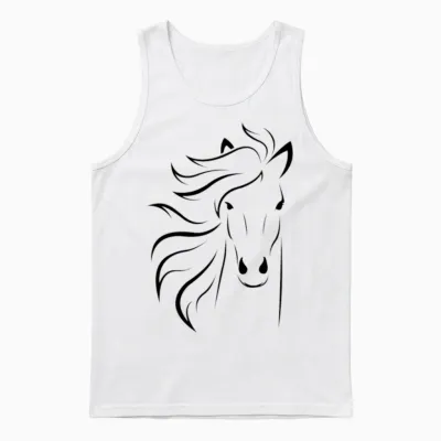 Horse Unisex Tank Top - White