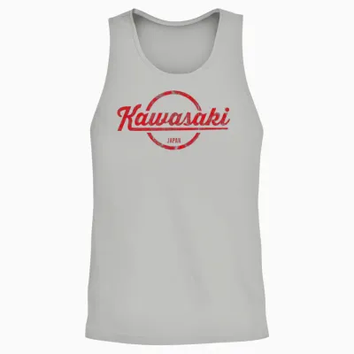 Kawasaki Rotes Vintage-Design Für Herren Und Damen Unisex Tank Top - Ash
