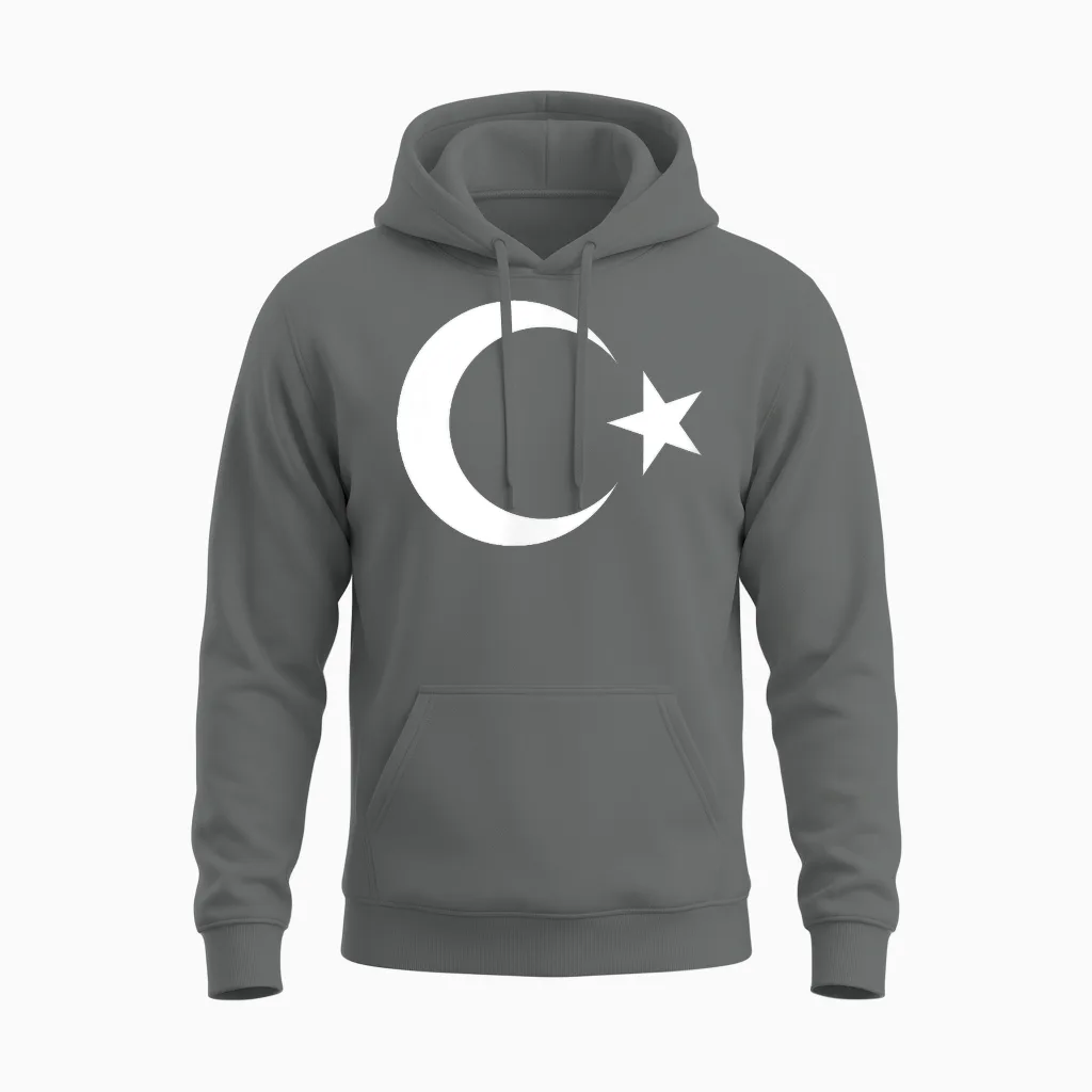 Türkei T-Shirt Türkische Flagge Türkisch Bayragi, Ay Yildiz Unisex Hoodie in Graphite Heather