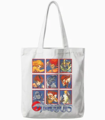 Thundercats Character Boxes Tote Bags - White