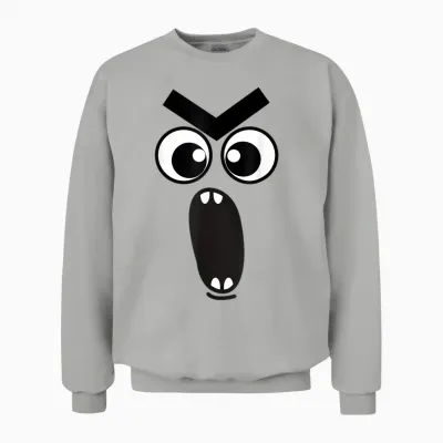 Creepy Carrots Face Funny Halloween Costume Kids and Adults Unisex Sweatshirt - Ash