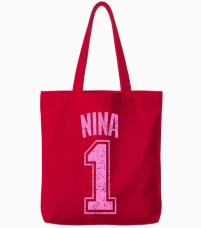 Nina Supporter Number 1 Größter Fan Tote Bags - Red