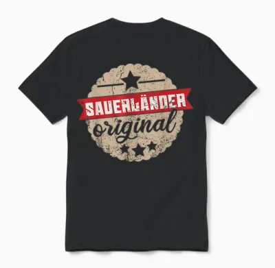 Sauerland Sauerländer Original Unisex T-Shirt - Black