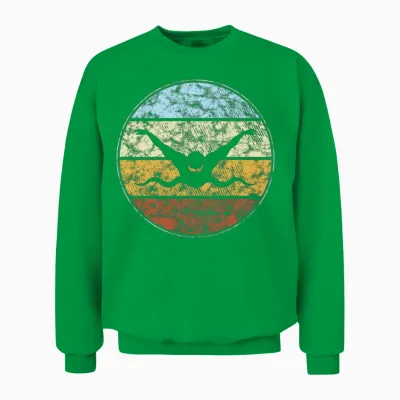 Swimming Retro Unisex Sweatshirt - Irish Green