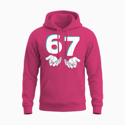 67 Gen Alpha Six Seven Italian 6 7 Brainrot Player Meme Unisex Hoodie - Heliconia
