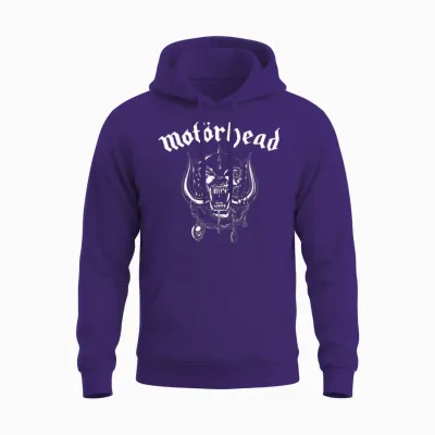 Motörhead – Flat Warpig Dark Heather Unisex Hoodie - Purple