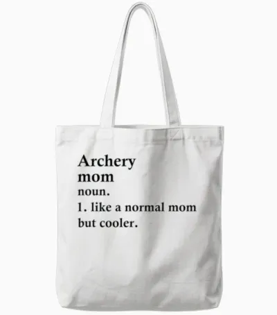 Archery Mom Funny Archer Definition Tote Bags - White