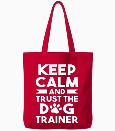 Dog Training Trust the Dog Trainer Tote Bags - Red