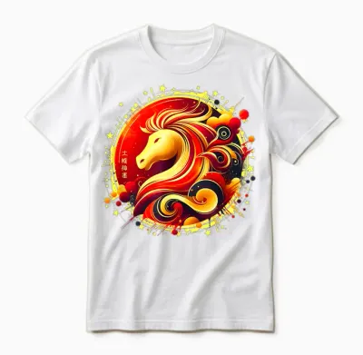 Chinese New Year 2026 Horse Happy Chinese New Year 2026 Unisex T-Shirt - White