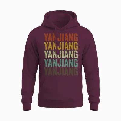 Yanjiang China Retro Vintage Unisex Hoodie - Maroon