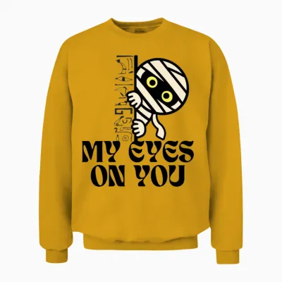 Cute Egyptian Mummy Peekaboo Unisex Sweatshirt - Gold