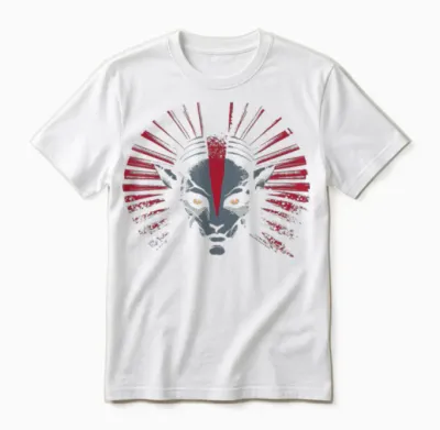 Avatar: Fire and Ash Varang Face Distressed Unisex T-Shirt - White