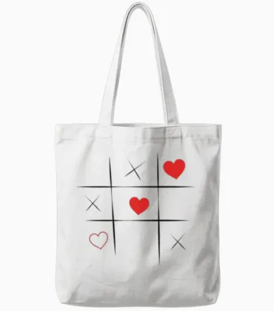 Bestseller Heart Game Tote Bags - White