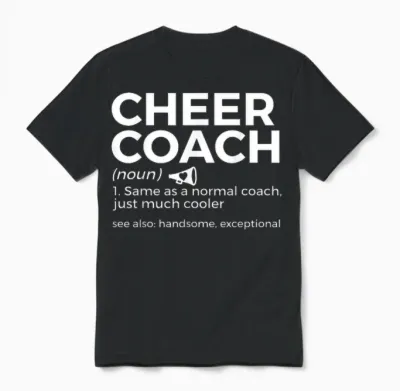 Lustiger Cheer Coach Definition Cheerleading Unisex T-Shirt - Black