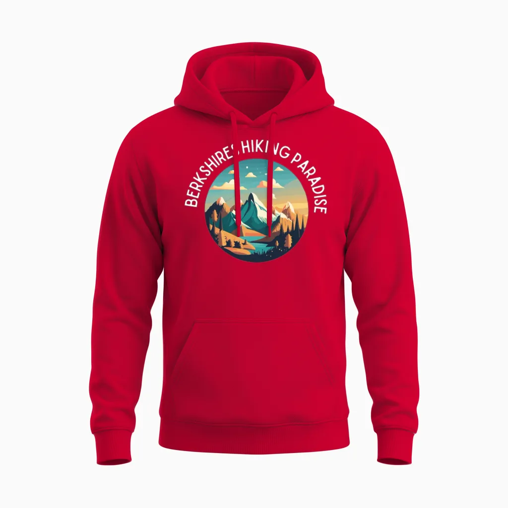 Berkshires Hiking Paradise & Outdoors Unisex Hoodie in Red