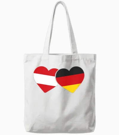 österreich Flagge Deutsche Flagge österreich Deutschland Tote Bags - White