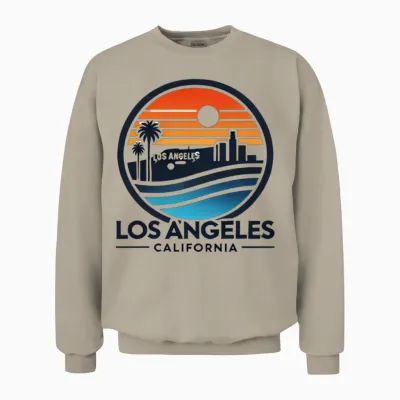 Los Angeles Retro Unisex Sweatshirt - Sand