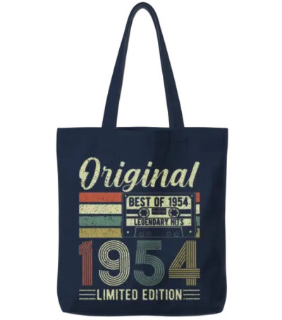 1954 Retro Legend Tote Bags - Navy