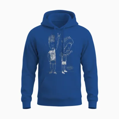 Beavis and Butt-Head Head Bang Sketch Unisex Hoodie - Royal