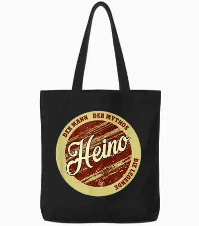 Heino Der Mann Der Mythos Die Legende Vornamen Tote Bags - Black