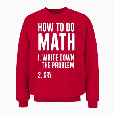 Funny Math Unisex Sweatshirt - Red