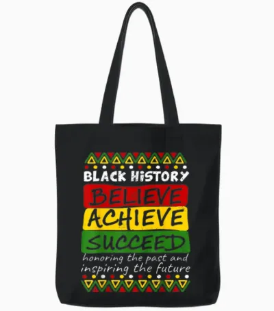 Black History Month Honoring Past Inspiring Future African Tote Bags - Black
