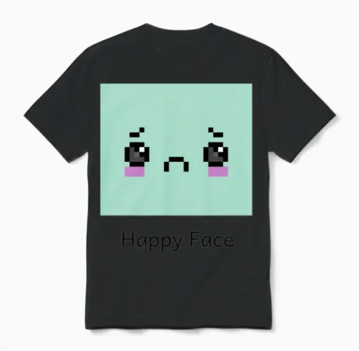 Happy Face Sad Unisex T-Shirt in Black