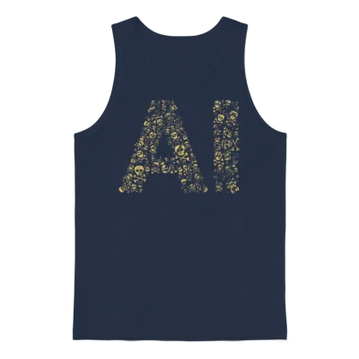 Artificial Intelligence - Funny Retro Unisex Tank Top - Navy