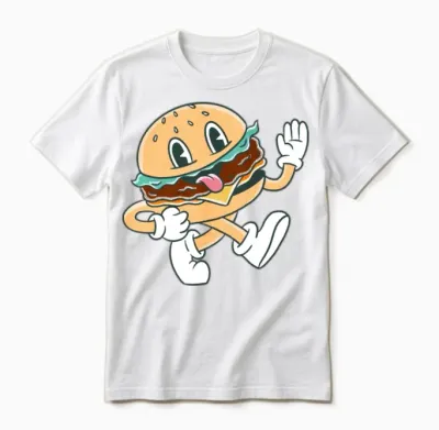 Funny Hamburger Unisex T-Shirt - White